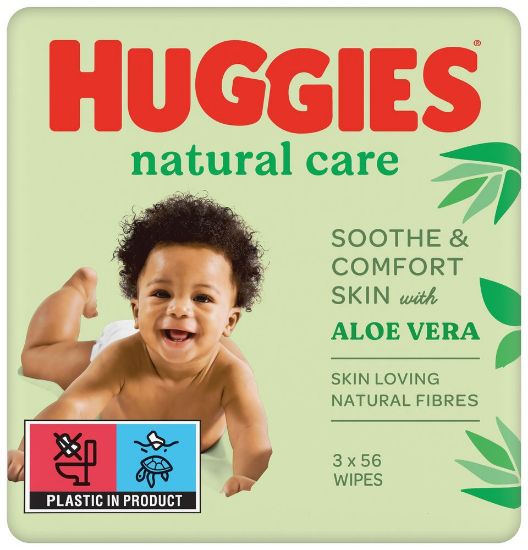 Pilt Huggies niisked salvrätikud Natural Care 3x56tk