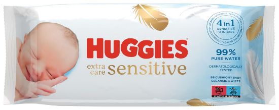 Pilt Huggies niisked salvrätikud Extra Care Sensitive 56tk