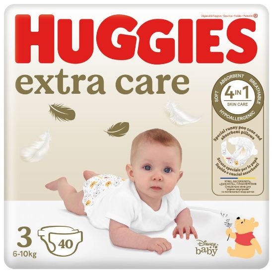 Pilt Huggies mähkmed Extra Care 3 6-10kg 40tk