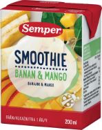 Pilt Semper smuuti-kõrrejook banaani-mango 200ml 1a
