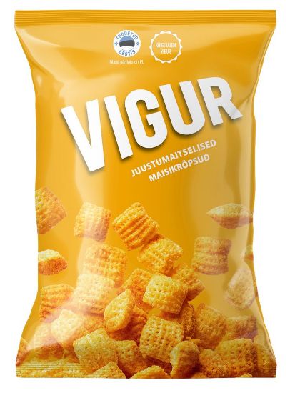 Pilt Vigur maisikrõpsud juustumaitselised 90g