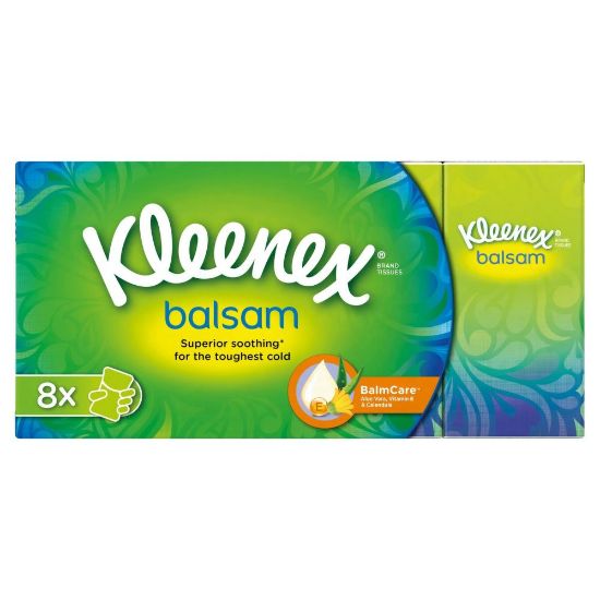Pilt Kleenex taskurätikud Balsam 9tk x 8pakki 4-kihiline
