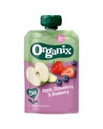 Pilt Organix õuna-maasika-mustikapüree 6k 100g