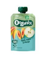 Pilt Organix õuna-virsiku-mangopüree 12k 100g