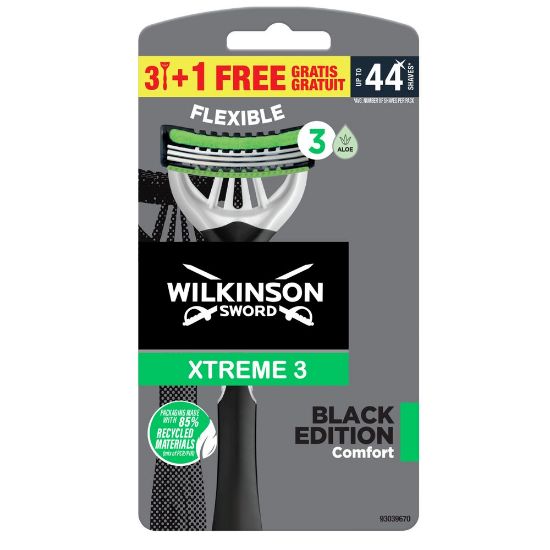 Pilt Wilkinson raseerija Xtreme3 Black Edition 3+1tk/pk