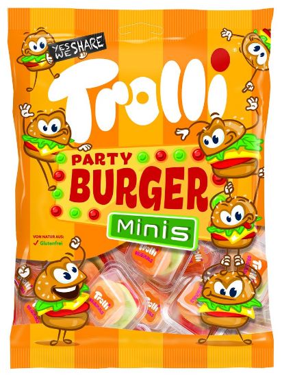 Pilt Trolli kummikommid Party Burger Minis 100g