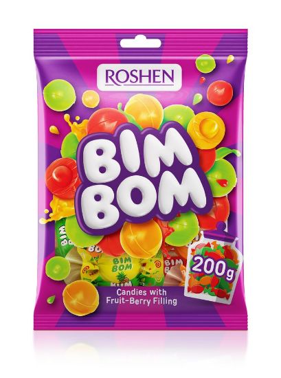 Pilt Roshen karamellid BimBom nätsukommitäidisega 200g