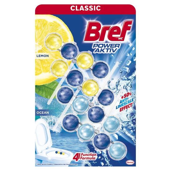 Pilt Bref WC värskendaja Power Aktiv Lemon & Ocean 4x50g