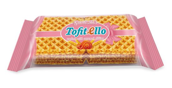 Pilt Vahvlid Tofitello karamellimaitselise kreemitäidisega 120g