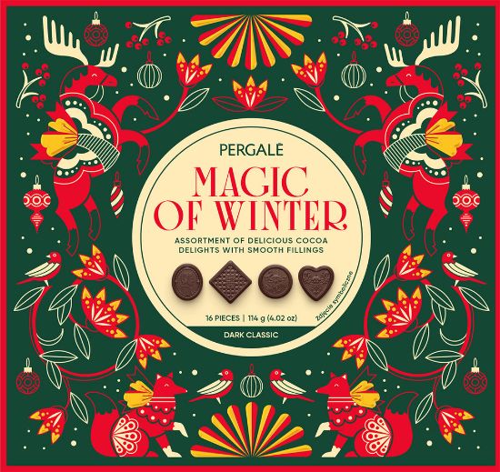 Pilt Pergale assortii MAGIC OF WINTER tume šokolaad 114g