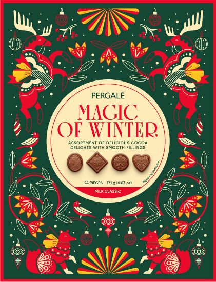 Pilt Pergale assortii MAGIC OF WINTER piimašokolaad 171g