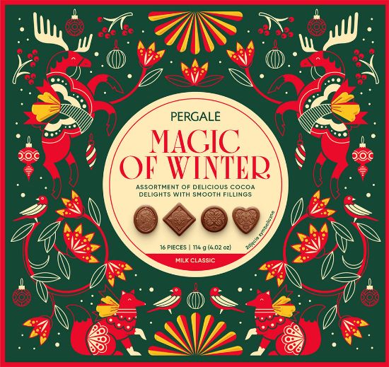 Pilt Pergale assortii MAGIC OF WINTER piimašokolaad 114g