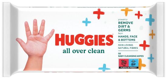 Pilt Huggies niisked salvrätikud All Over Clear 56tk