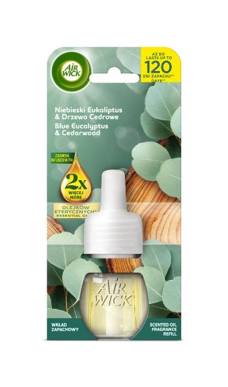 Pilt AIR WICK Electrical Blue Eucalyptus & Cedarwood täide 19 ML