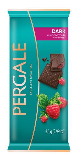 Pilt Pergale tume šokolaad vaarikatükkidega 85g