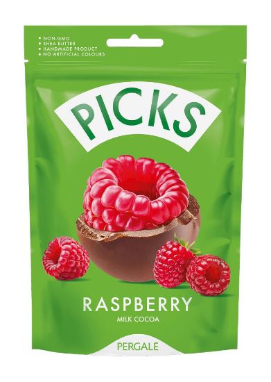 Pilt Pergale Picks külmkuivatatud vaarikad glasuuris 90g