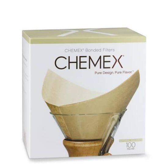Pilt Chemex Ruudukujulised Paberfiltrid 6-10 Tassi Jaoks 100tk