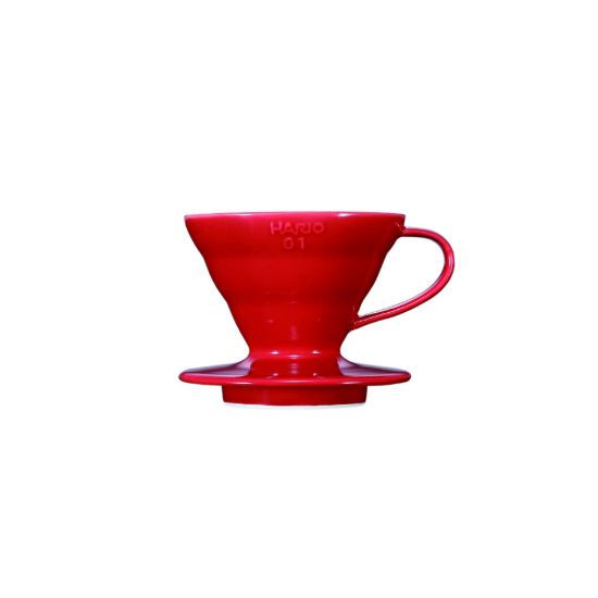 Pilt HARIO V60 koonus keraamiline, punane 01