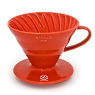 Pilt HARIO V60 koonus keraamiline, punane 02