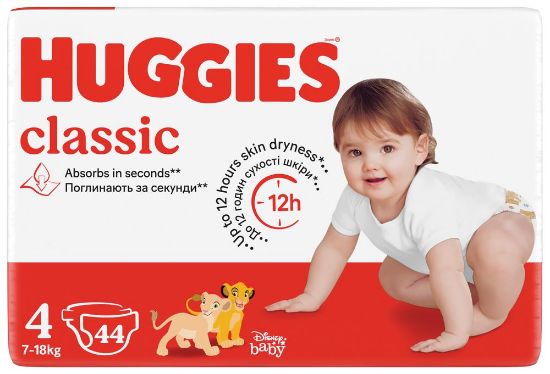 Pilt Huggies mähkmed Classic 4 7-18kg 44tk