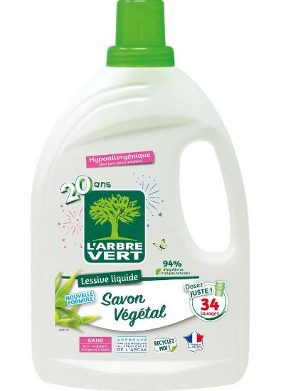 Pilt Larbre Vert pesugeel taimse seebiga 1,53 L 34 pesukorda