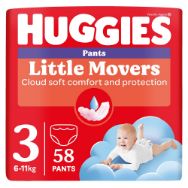 Pilt Huggies püksmähkmed Pants Little Movers 3 Boy 6-11kg 58tk