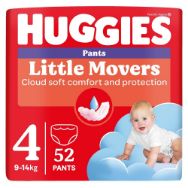 Pilt Huggies püksmähkmed Pants Little Movers 4 Boy 9-14kg 52tk