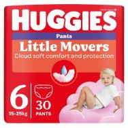 Pilt Huggies püksmähkmed Pants Little Movers 6 Girl 15-25kg 30tk