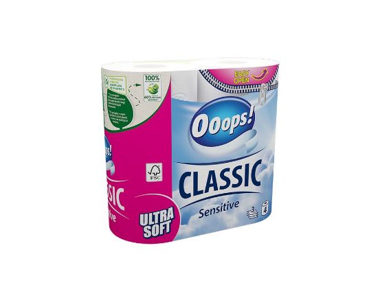 Pilt Ooops! tualettpaber Classic Sensitive 4 rulli