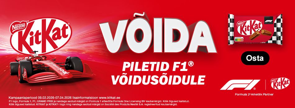 Osta KitKat ja osale F1 teemaliste auhindade loosis