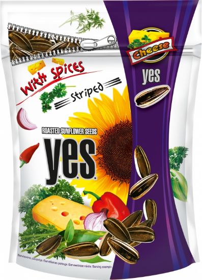 Pilt Y.E.S. röstitud päevalilleseemned juustu ja vürtsidega 150g