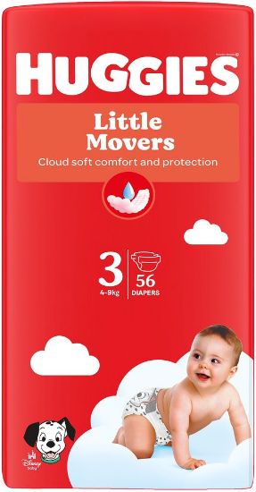 Pilt Huggies mähkmed Little Movers 3 4-9kg 56tk