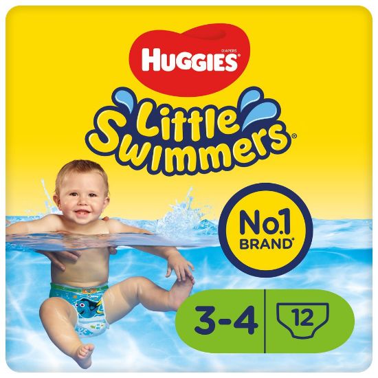 Pilt Huggies ujumismähkmed Little Swimmers 3-4 7-15kg 12tk