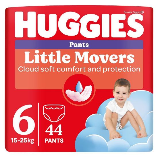 Pilt Huggies püksmähkmed Pants Little Movers 6 Boy 15-25kg 44tk