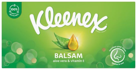 Pilt Kleenex salvrätikud Box Balsam 64tk 3-kihiline