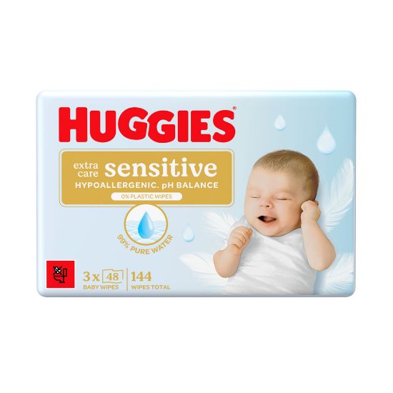 Pilt Huggies niisked salvrätikud Extra Care Sensitive 3x48tk