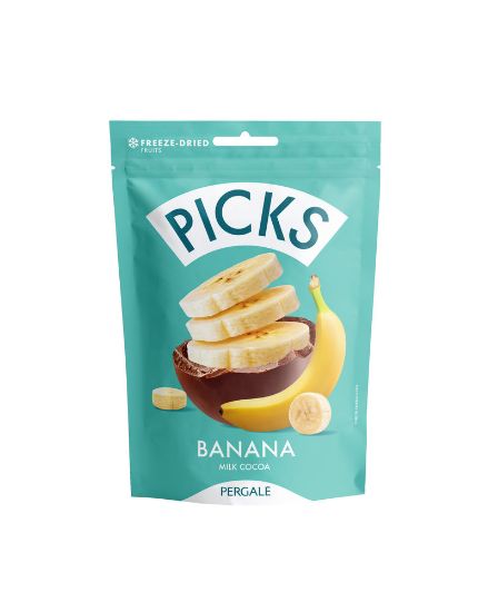 Pilt Pergale Picks külmkuivatatud banaanipüree glasuuris 90g