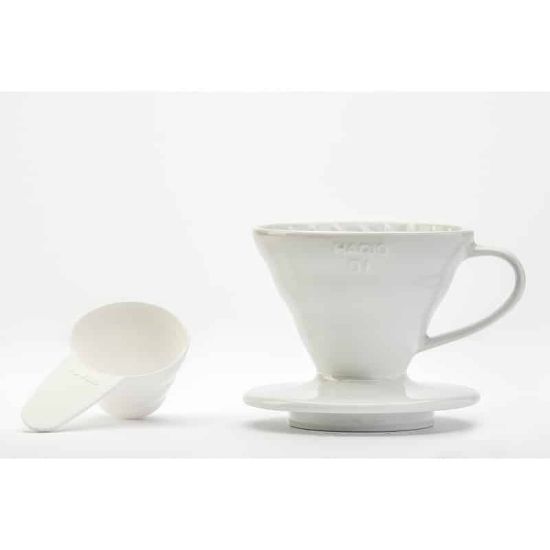 Pilt HARIO V60 koonus keraamiline valge 01