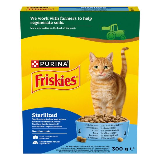 Pilt Friskies kuiv kassitoit Steril lõhega 300g