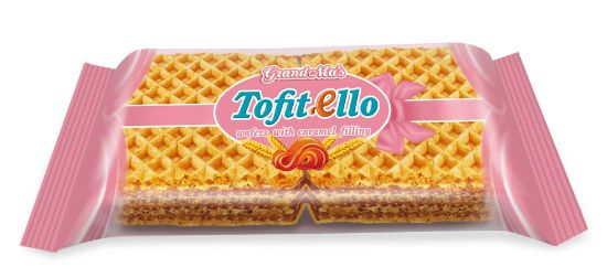 Pilt Vahvlid Tofitello karamellimaitselise kreemitäidisega 120g