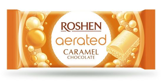 Pilt Roshen õhuline valge karamellišokolaad 80g