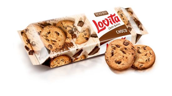Pilt Roshen küpsised Lovita šokolaaditükkidega 150g