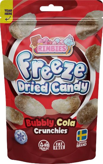 Pilt RIMBIES Külmkuivatatud kommid Bubbly Cola Crunchies, 40g