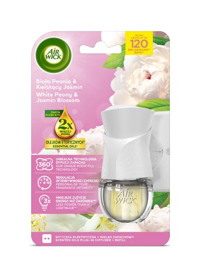 Pilt AIR WICK Electrical White Peony & Jasmine Blossom komplekt 19 ML