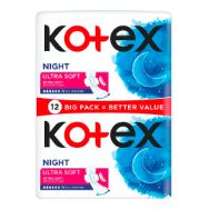 Pilt Kotex hügieeniside Ultra Soft Duo Night 12tk