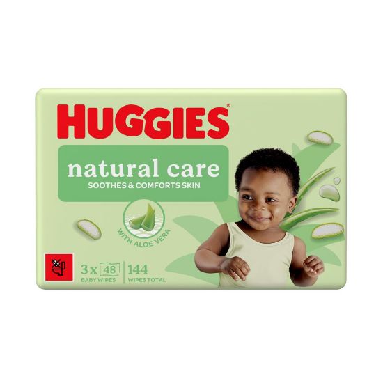 Pilt Huggies niisked salvrätikud Natural Care 3x48tk