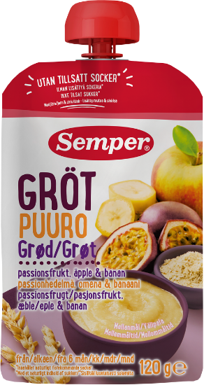 Pilt Semper puder passionvili, õun ja banaan 120g 6k