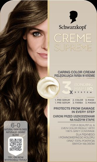 Pilt Schwarzkopf Crème Supreme 6-0 LOOMULIK HELEPRUUN