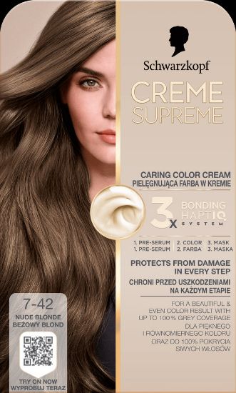 Pilt Schwarzkopf Crème Supreme 7-42 NATURAALNE BEEŽBLOND