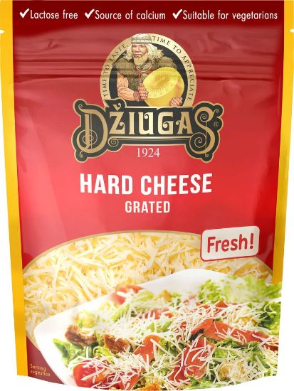Pilt DŽIUGAS kõva riivitud juust, 40% rasva kuivaines, 100g